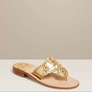 Classic Jack Rogers Flat Sandal Gold